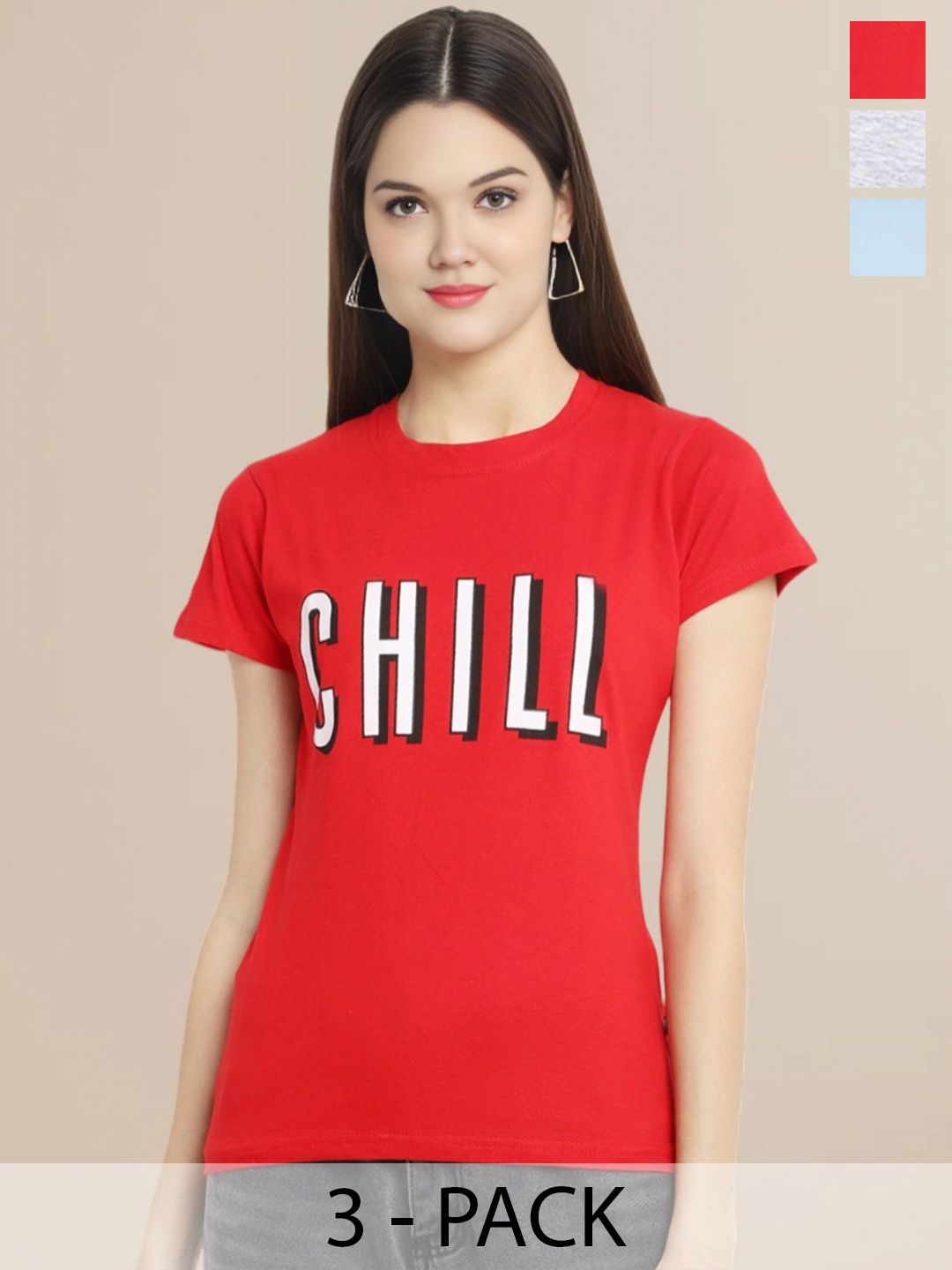 

Metronaut Women Typography 3 T-shirt, Multi
