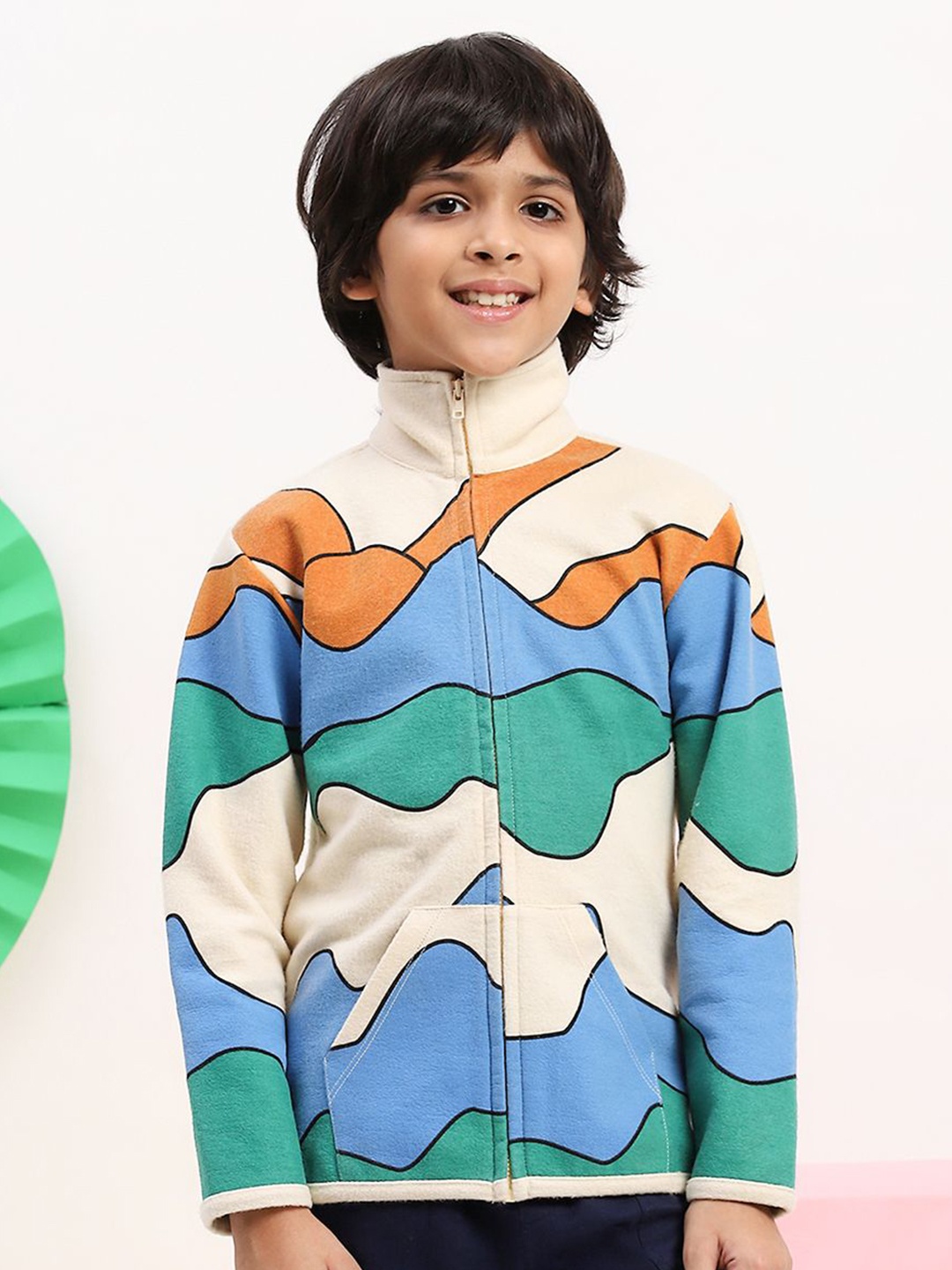 

SPUNKIES Boys Printed Sweatshirt, Beige