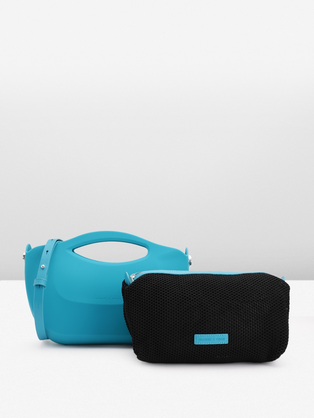 

CHARLES & KEITH Handheld Bag with Inner Pouch, Blue