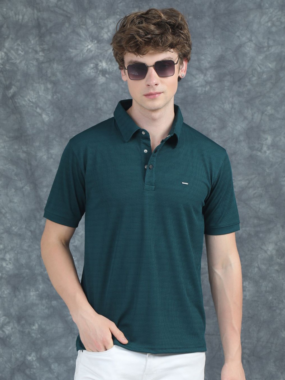 

PAUL STREET Men Polo Collar Slim Fit T-shirt, Olive