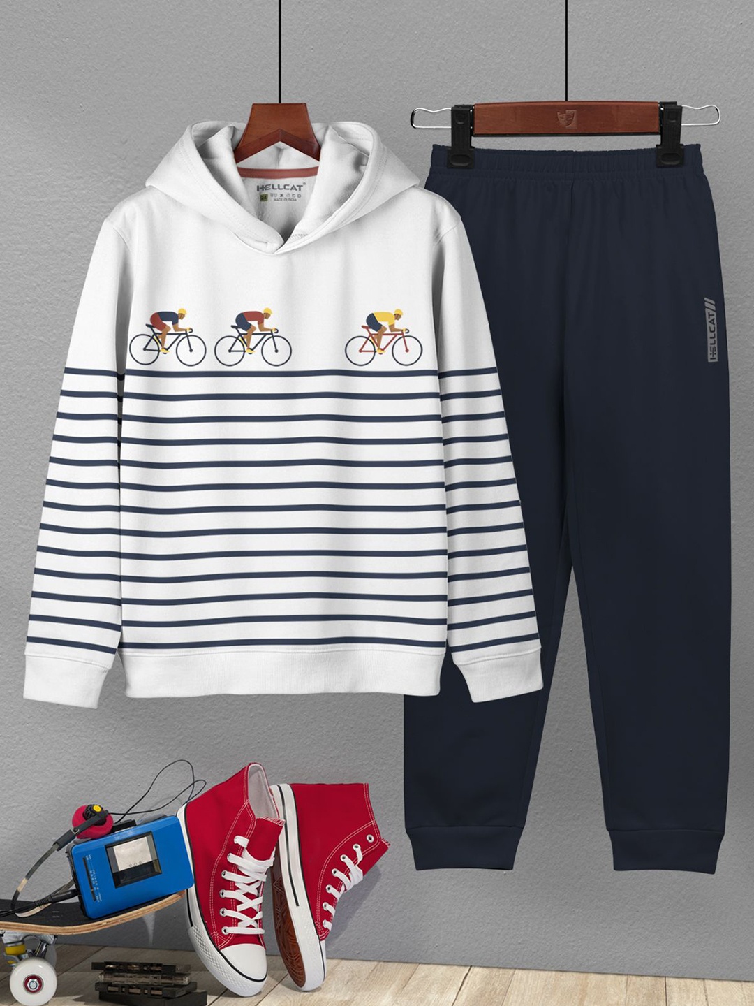 

HELLCAT Boys Printed, White