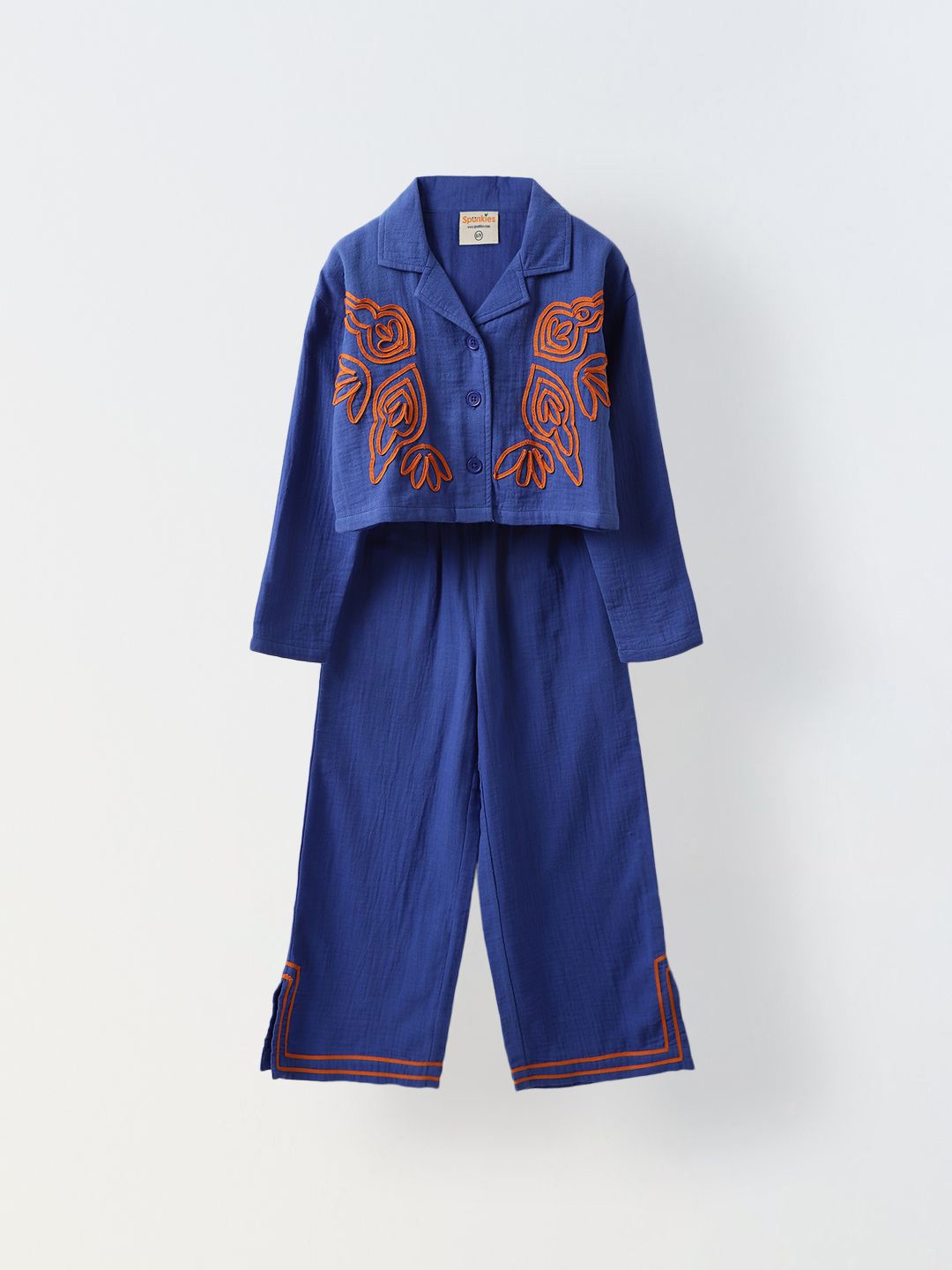 

SPUNKIES Girls Shirt with Trousers, Blue