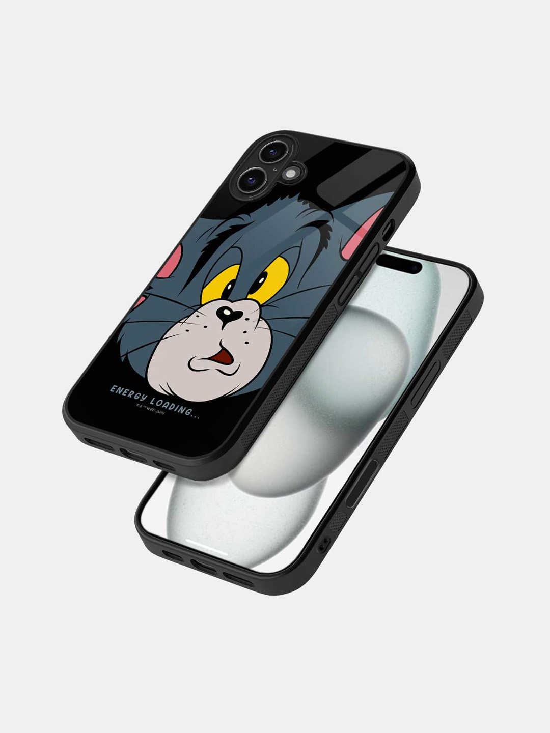 

macmerise Cartoon Characters Printed iPhone 16 Back Case Mobile Accessories, Black