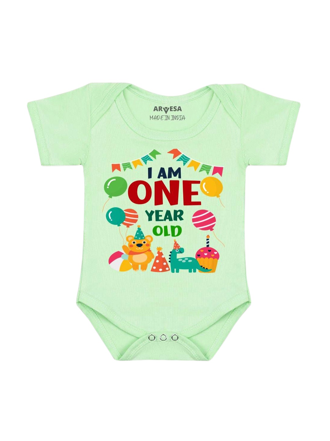

Arvesa Infants Printed Body Suit, Green