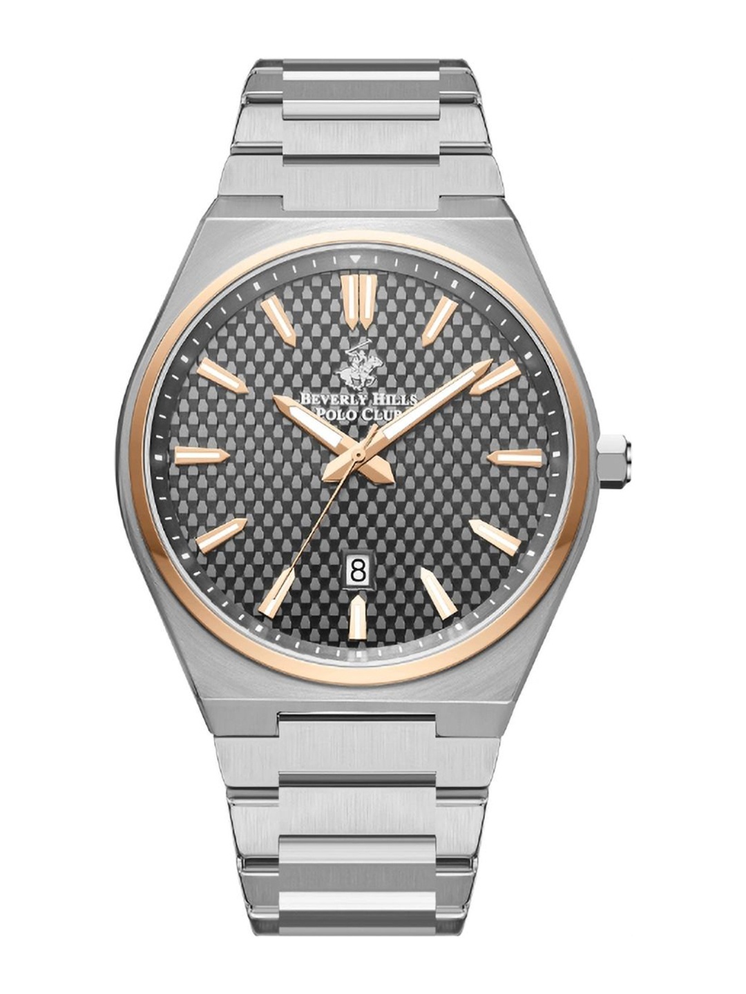 

Beverly Hills Polo Club Men Dial & Bracelet Style Straps Analogue Watch BP5013Y.560, Grey