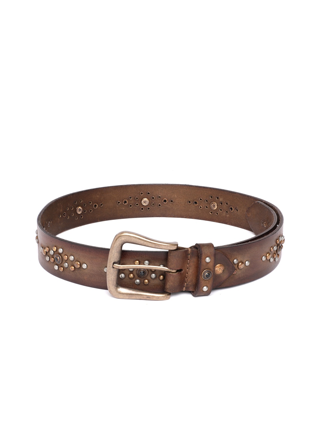 

ART N VINTAGE Women Leather Belt, Brown