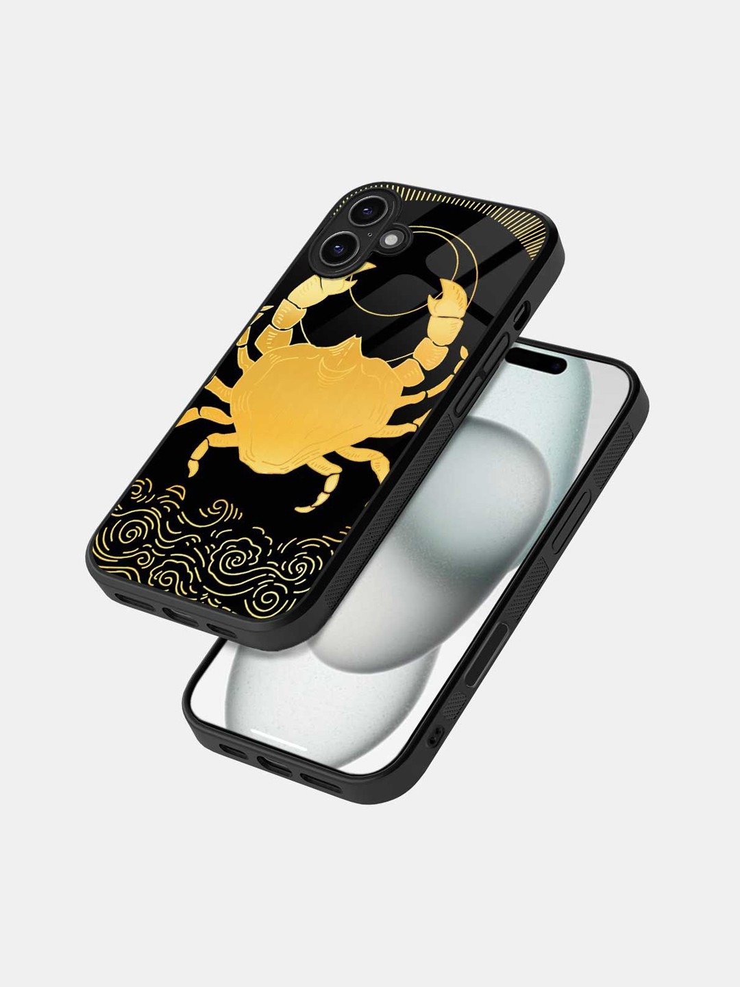 

macmerise Quirky Printed iPhone 16 Plus Bumper Case Mobile Accessories, Black
