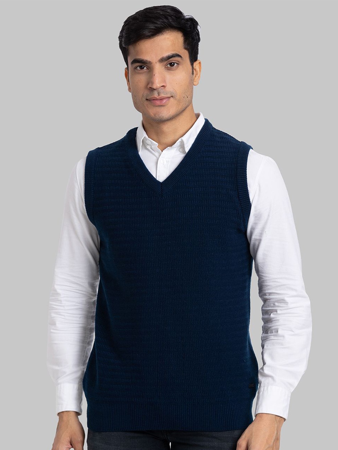 

Parx Men Striped Pullover, Blue