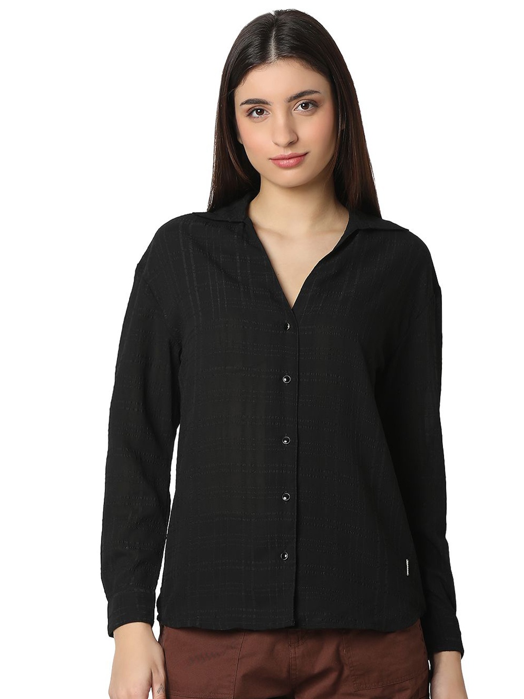 

SPYKAR Women Opaque Casual Shirt, Black