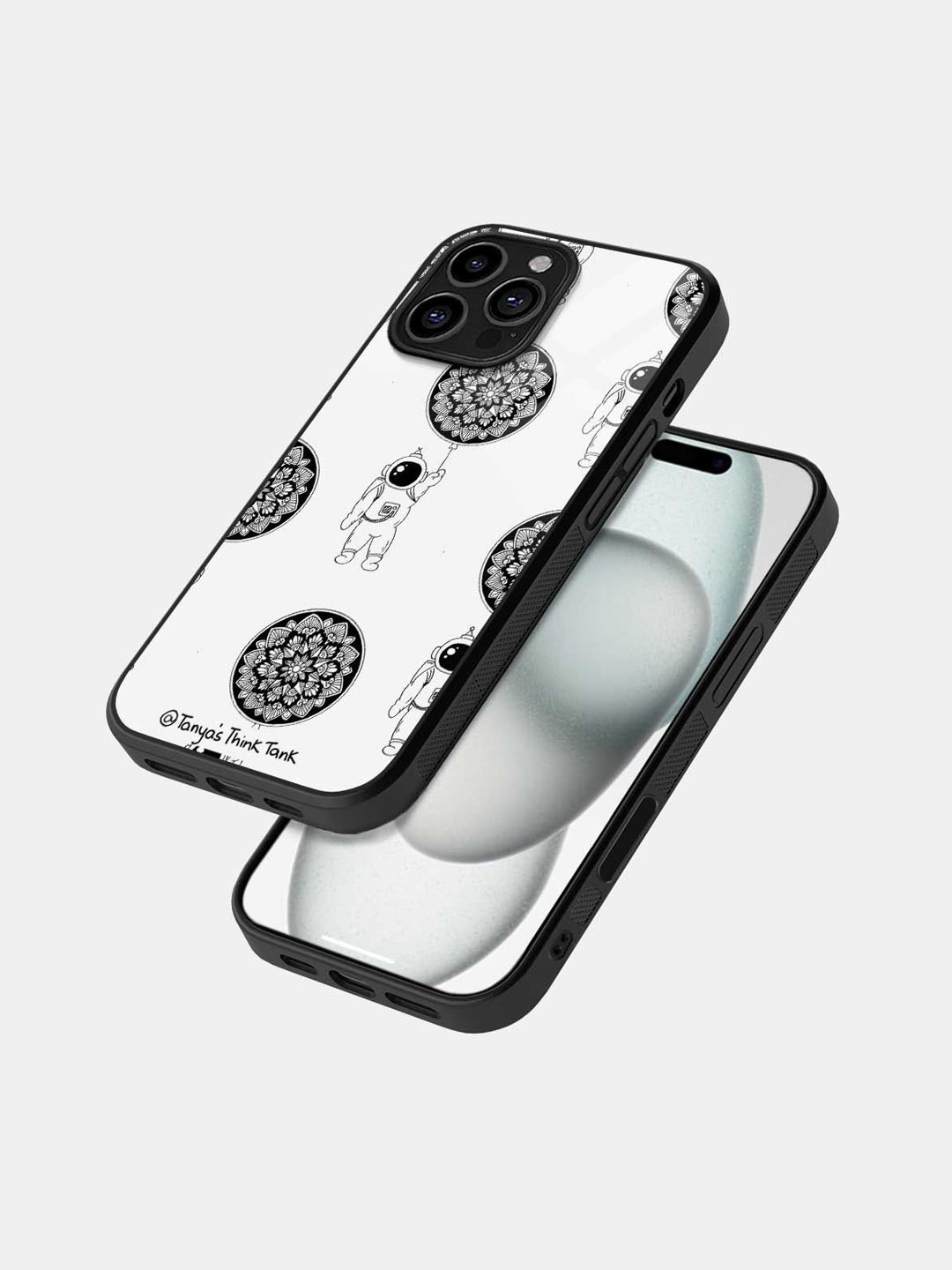 

macmerise Quirky Printed iPhone 16 Pro Max Back Case Mobile Accessories, Black