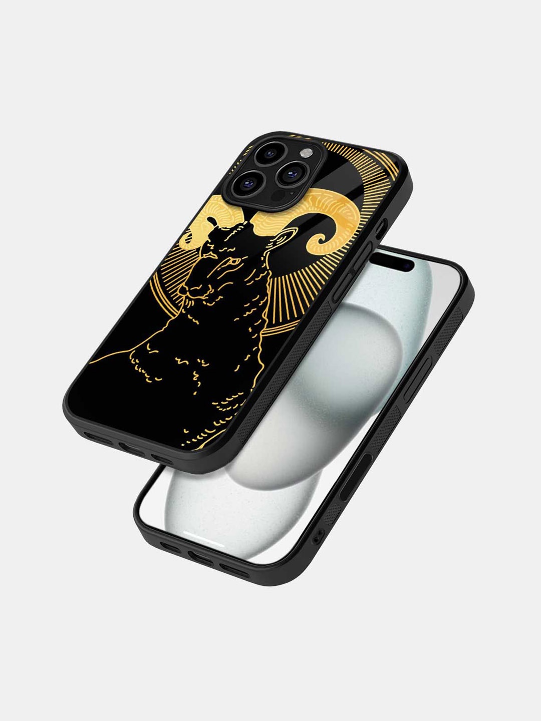 

macmerise Cartoon Characters Printed iPhone 16 Pro Max Bumper Case Mobile Accessories, Black