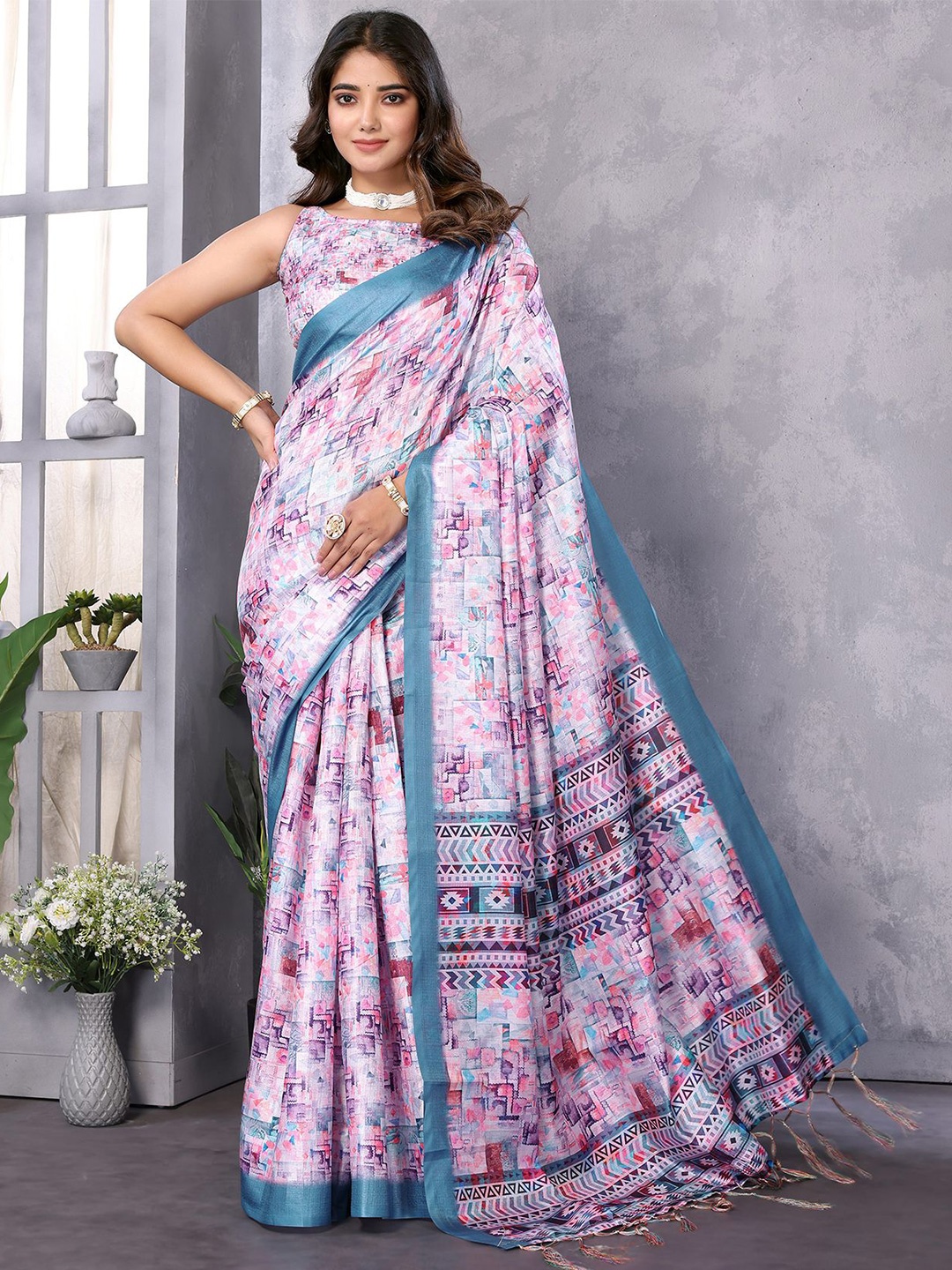 

KALINI Art Silk Saree, Purple