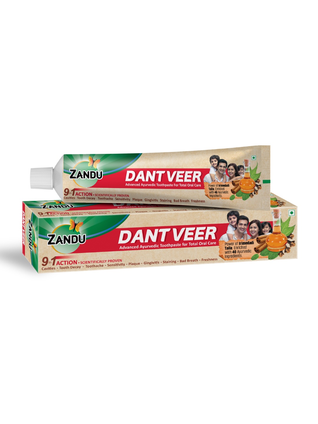 

ZANDU Dantveer Toothpaste with Irimedadi Oil - 200 g, Brown