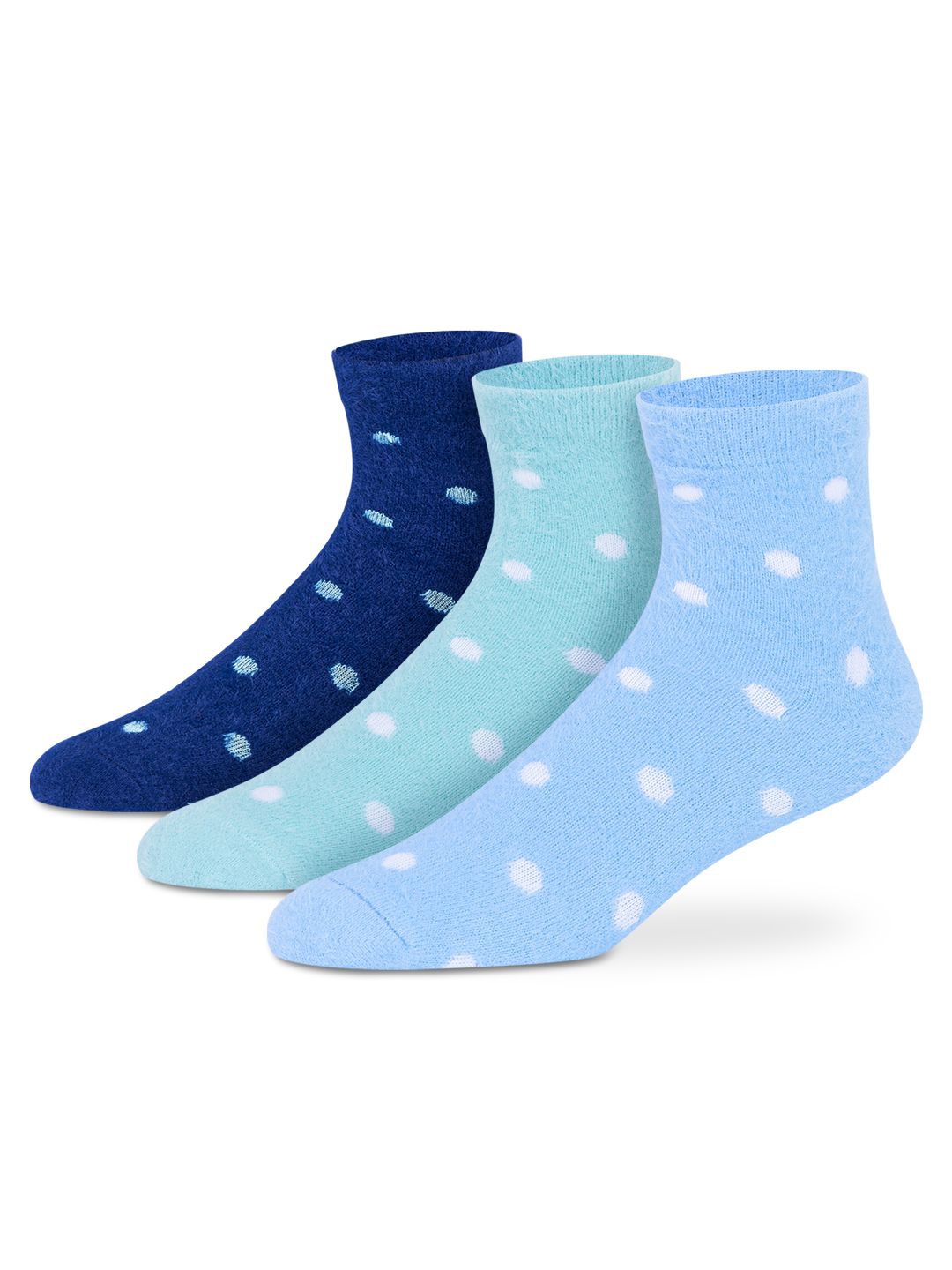 

Supersox Women Pack Of 3 Patterned Calf Length Socks, Blue