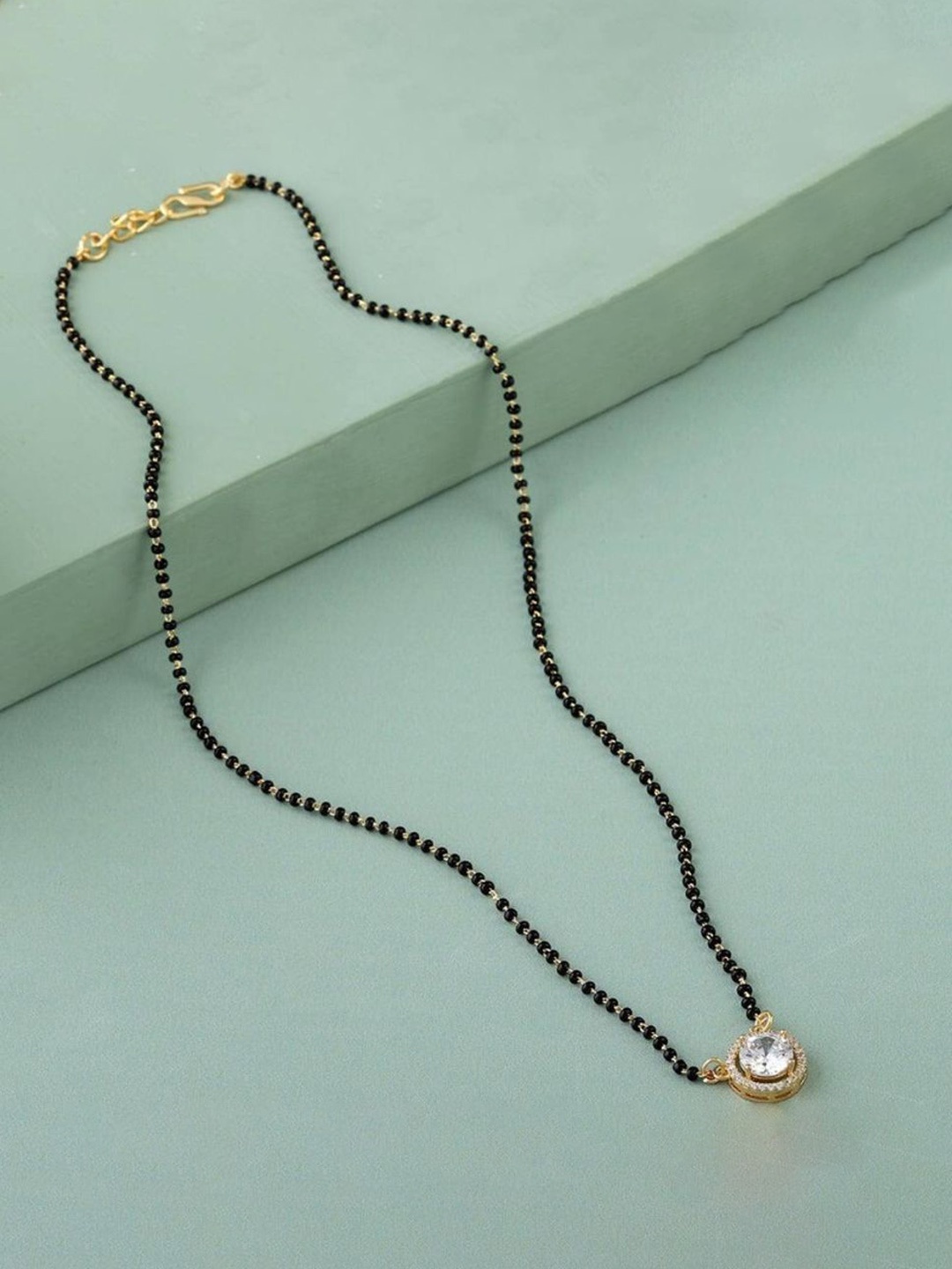 

Wynona Gold-Plated Artificial Beads Mangalsutra