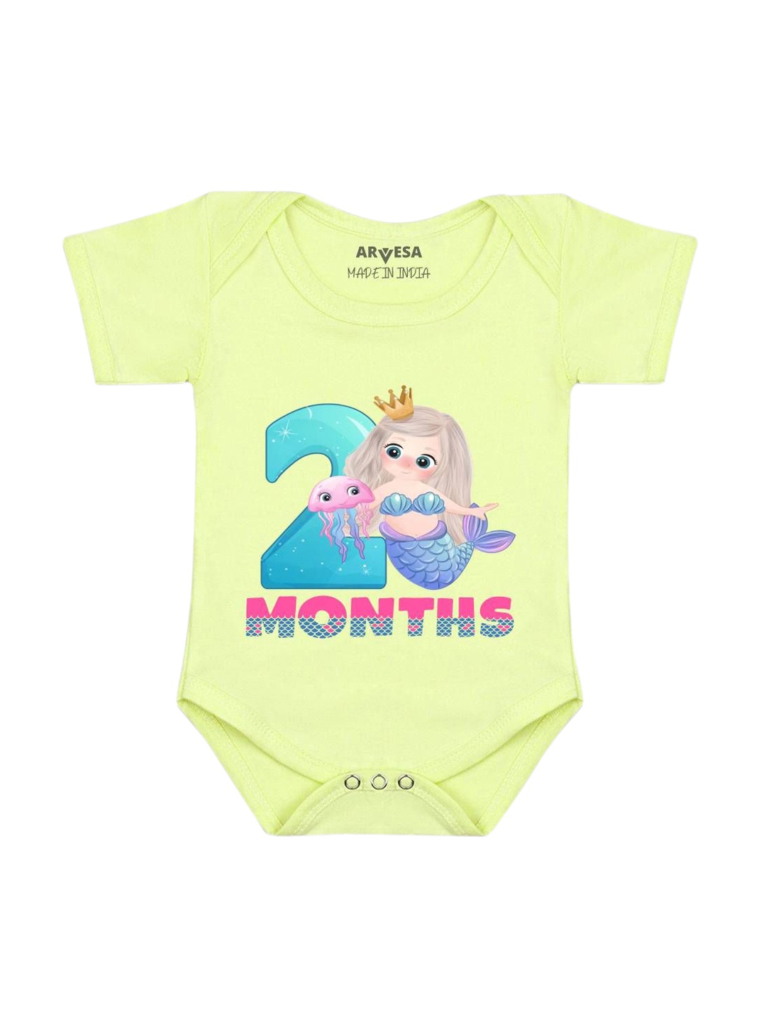 

Arvesa Infants Printed Body Suit, Yellow