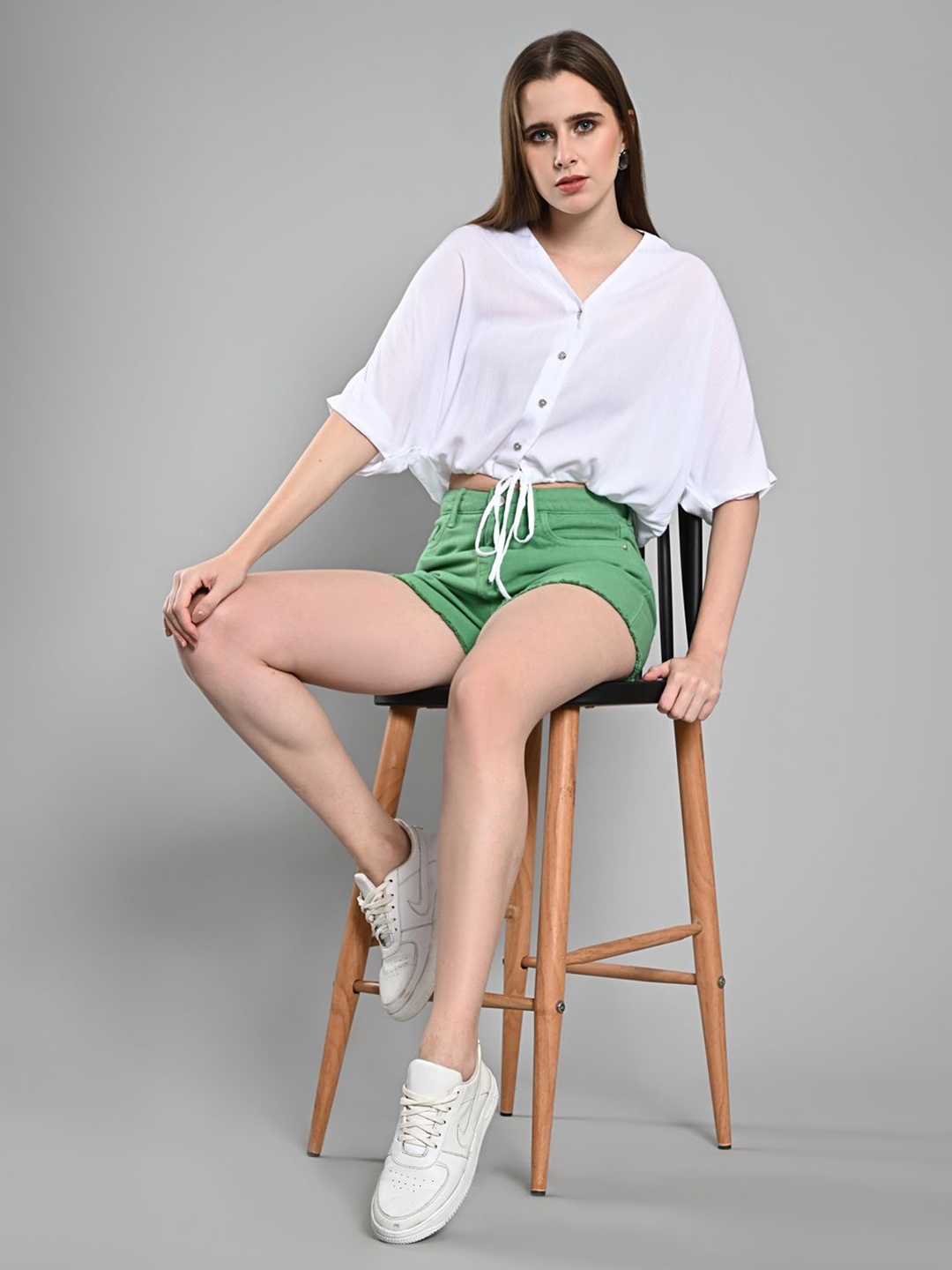 

IZEL Women Opaque Solid Casual Shirt, White