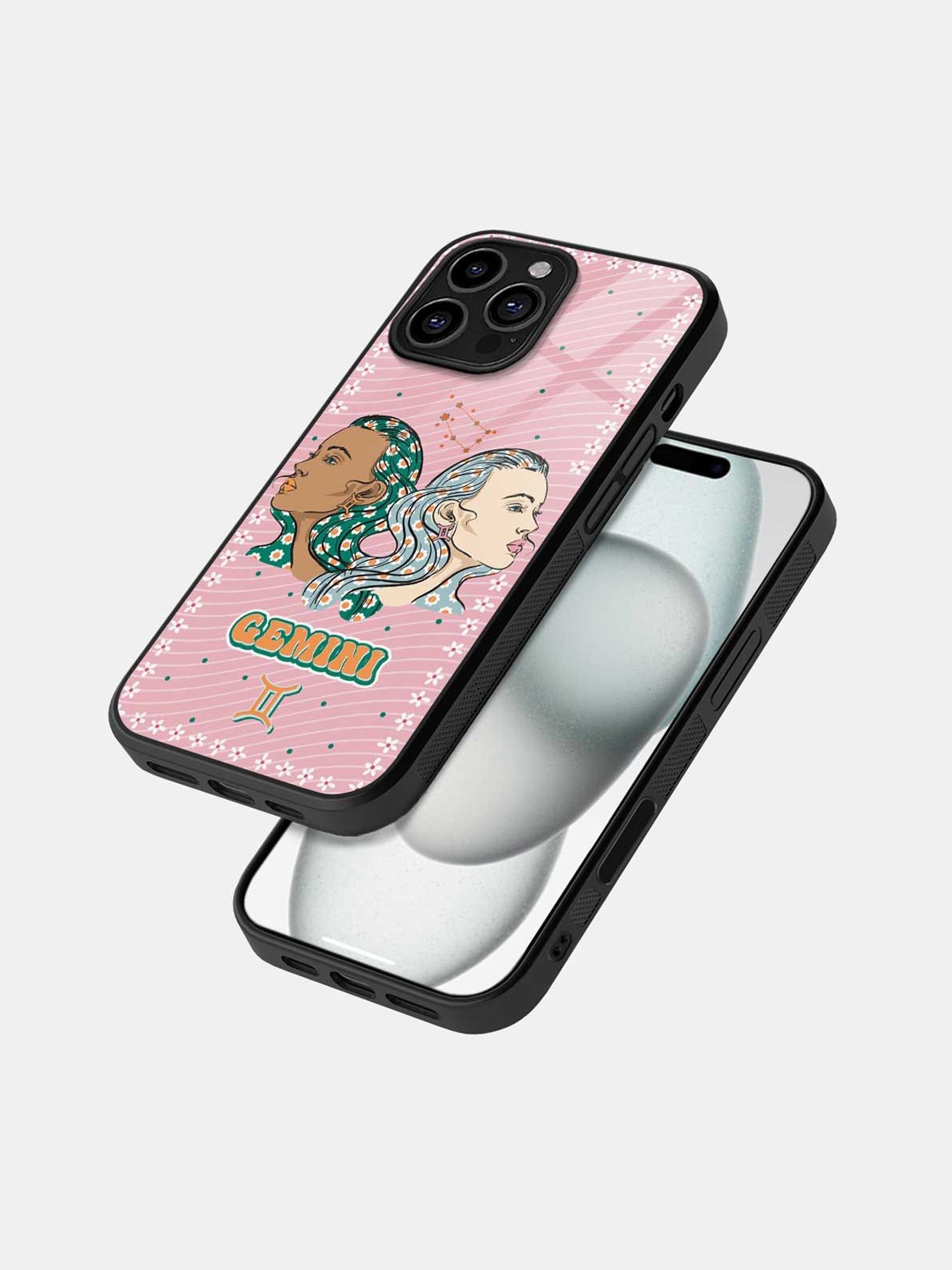 

macmerise Quirky Printed iPhone 16 Pro Bumper Case Mobile Accessories, Black