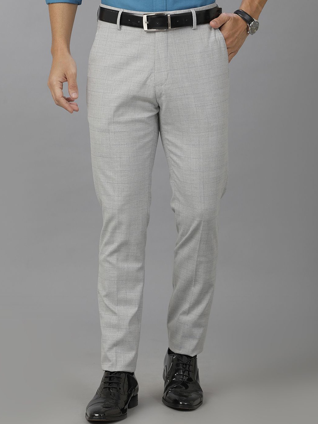 

Double Two Men Slim Fit Trousers, Grey