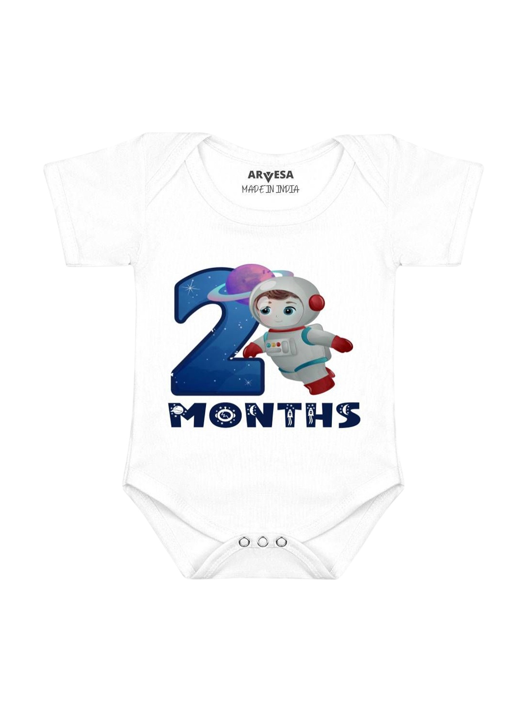 

Arvesa Infants Printed Bodysuit, White