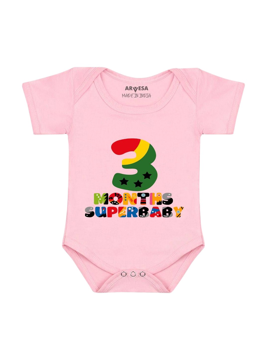 

Arvesa Infants Printed Bodysuit, Pink