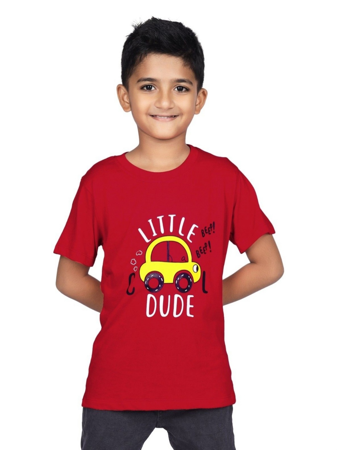 

CRAZYPENGUIN ELITE Boys Graphic Printed Cotton T-shirt, Red