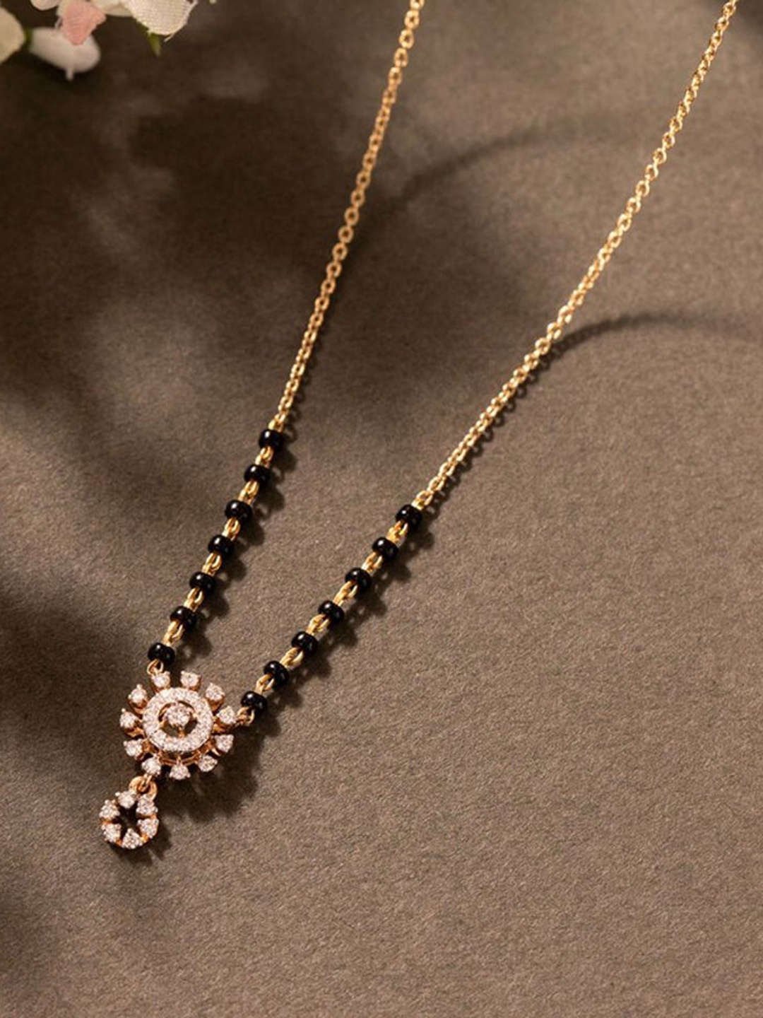 

Wynona Gold-Plated Artificial Beads Mangalsutra