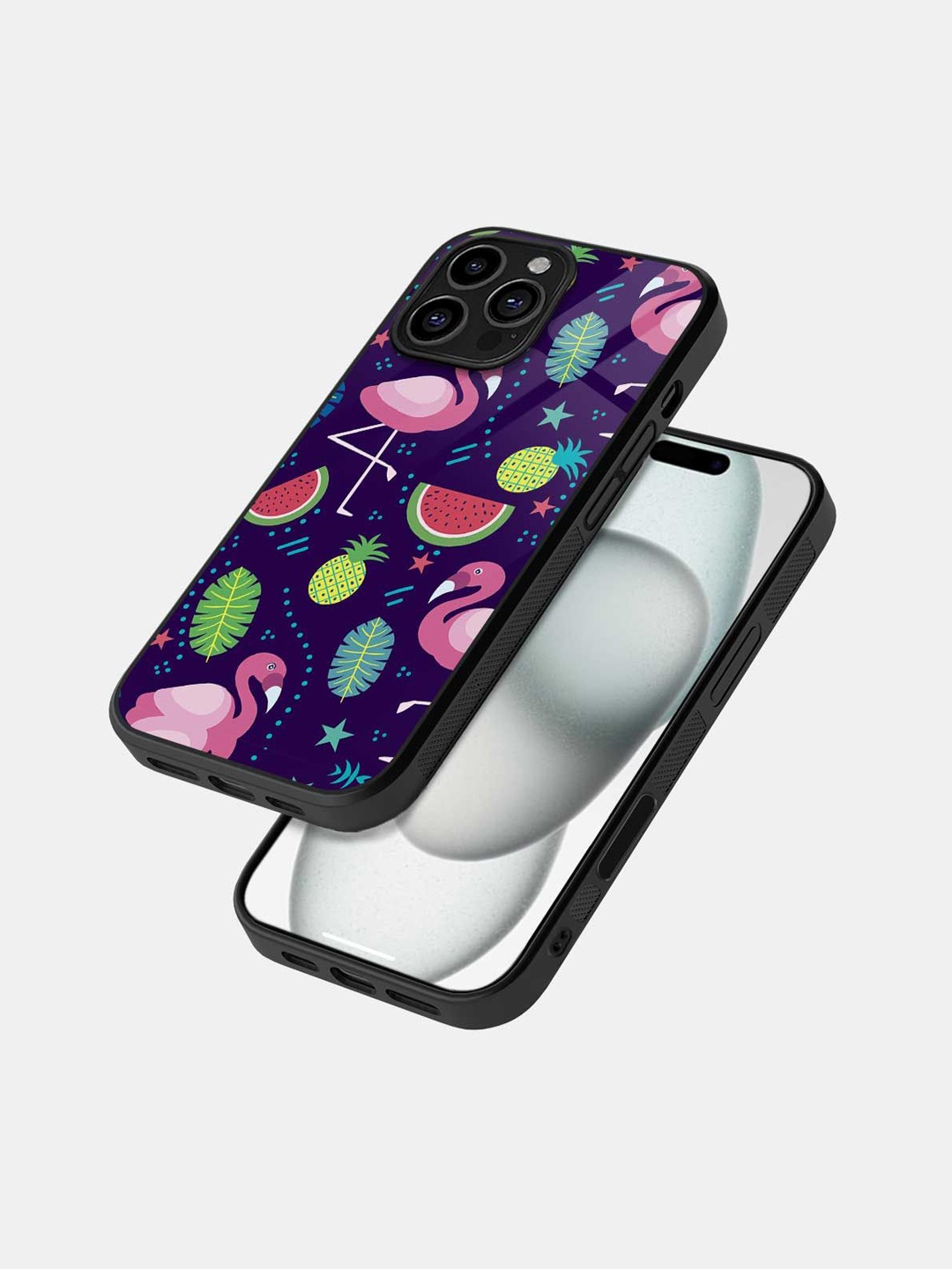 

macmerise Tropical Printed iPhone 16 Pro Max Back Case Mobile Accessories, Blue
