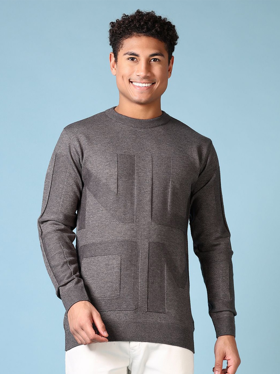 

V-Mart Men Pullover, Grey
