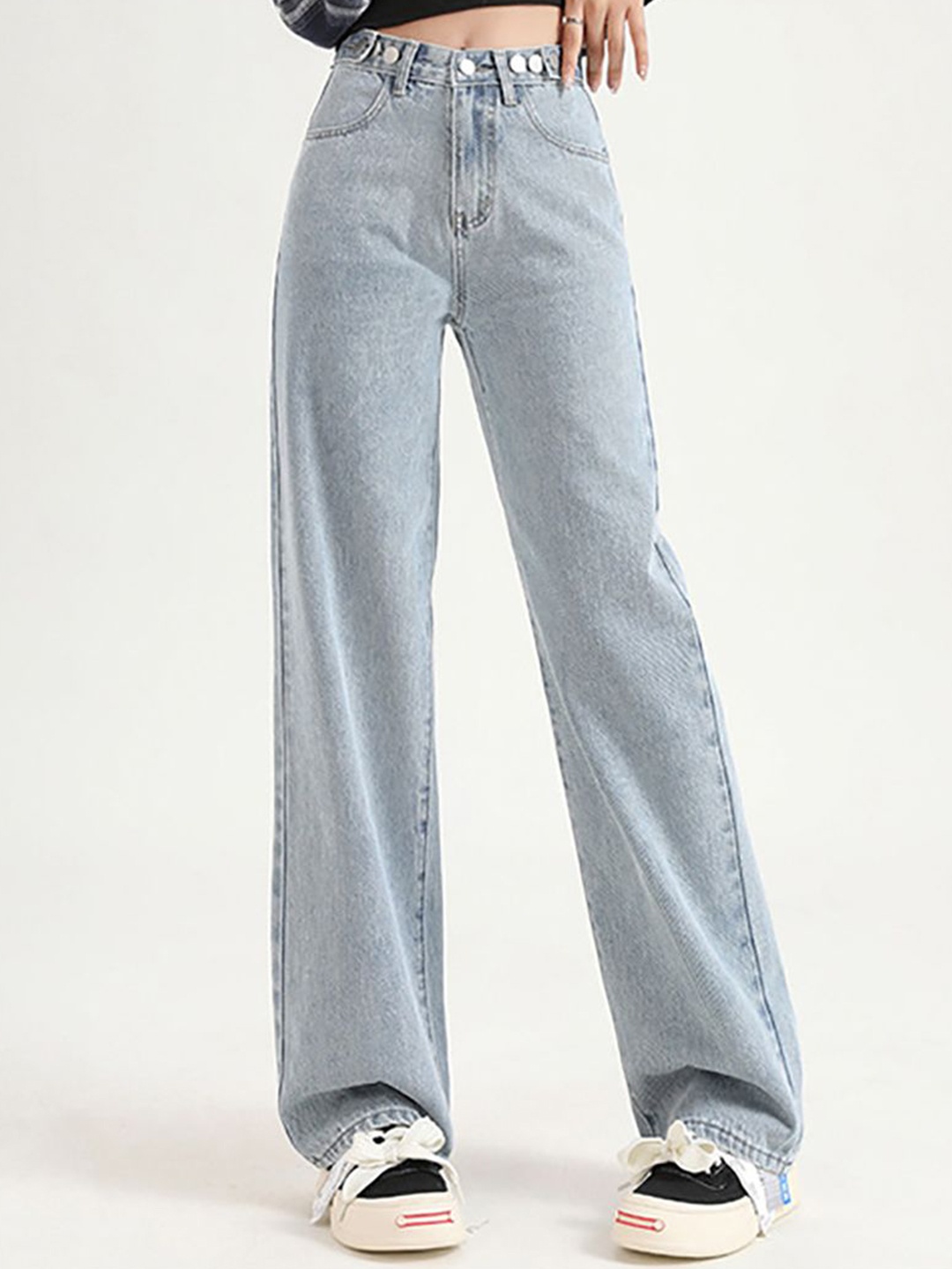 

StyleCast x Revolte Women Flared Jeans, Blue