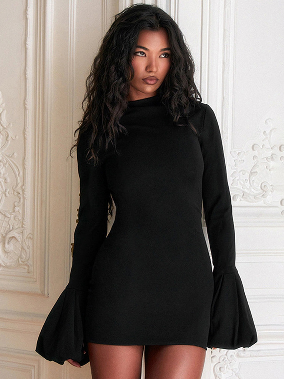 

MIAKEE A-Line Mini Dress, Black