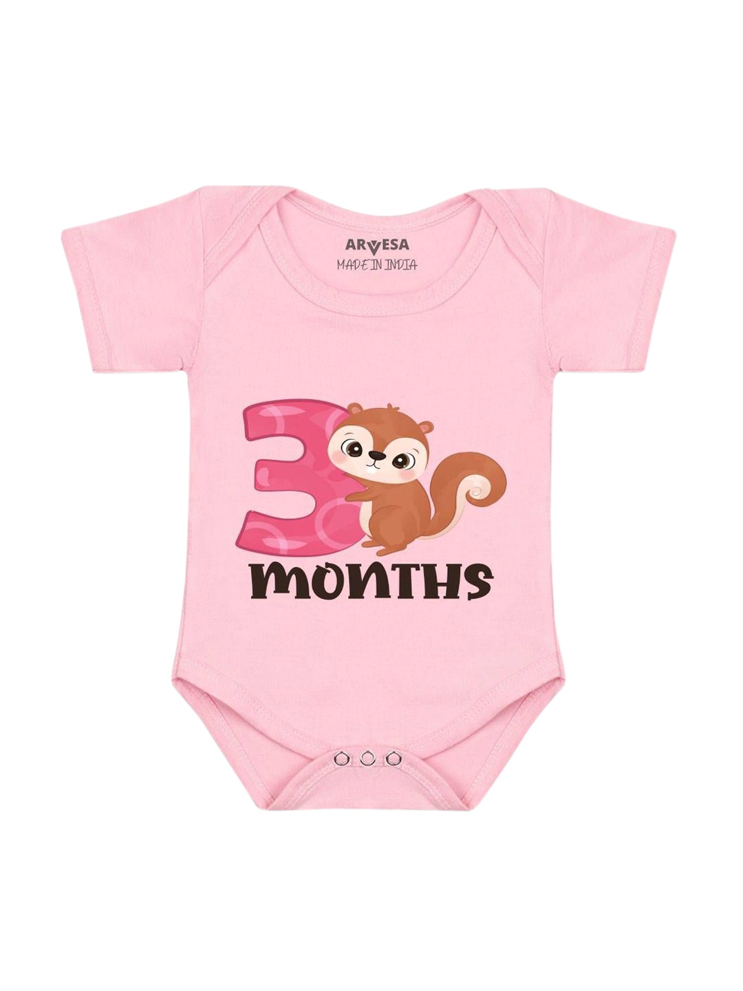 

Arvesa Infants Printed Body Suit, Pink
