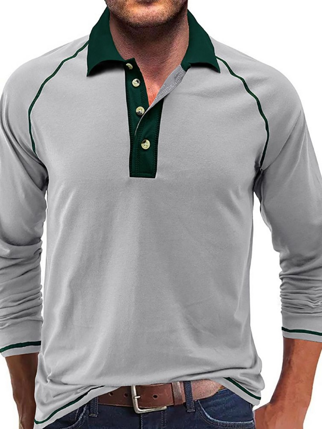 

StyleCast x Revolte Men Polo Collar T-shirt, Grey