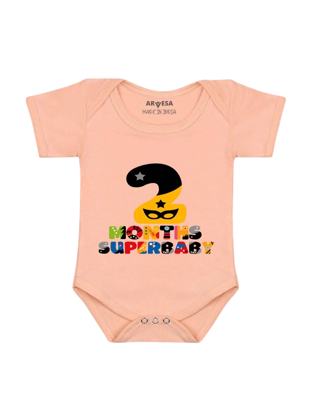 

Arvesa Infants Printed Bodysuit, Peach