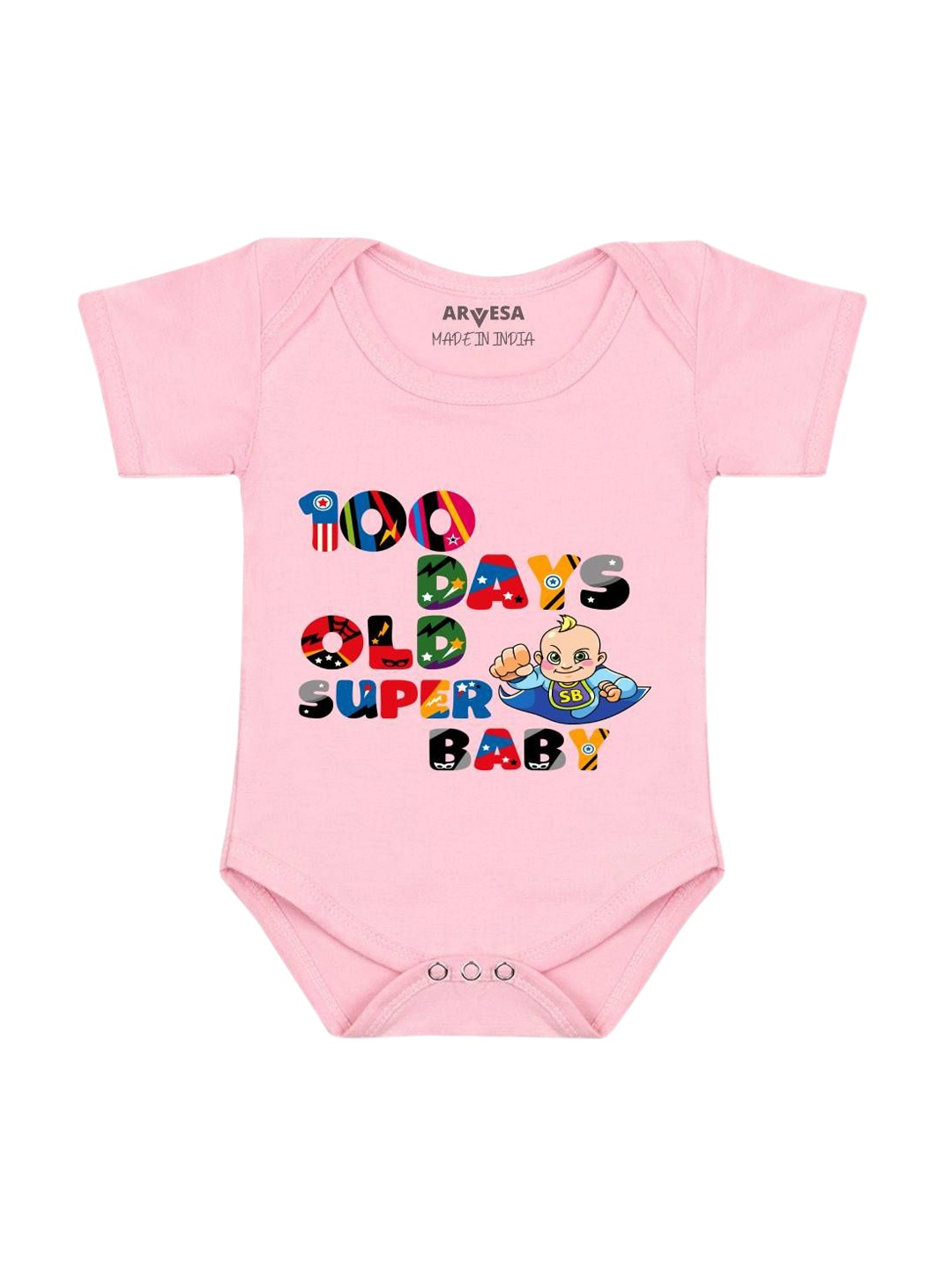 

Arvesa Infants Printed Bodysuit, Pink