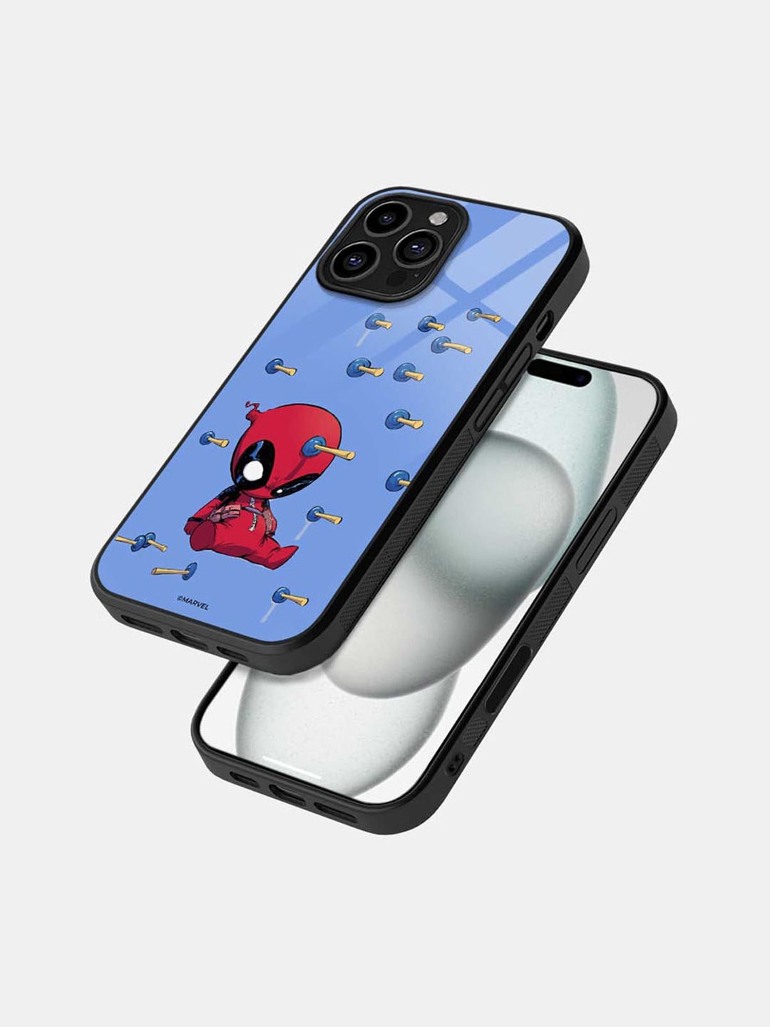 

macmerise Quirky Printed iPhone 16 Pro Max Bumper Case Mobile Accessories, Black
