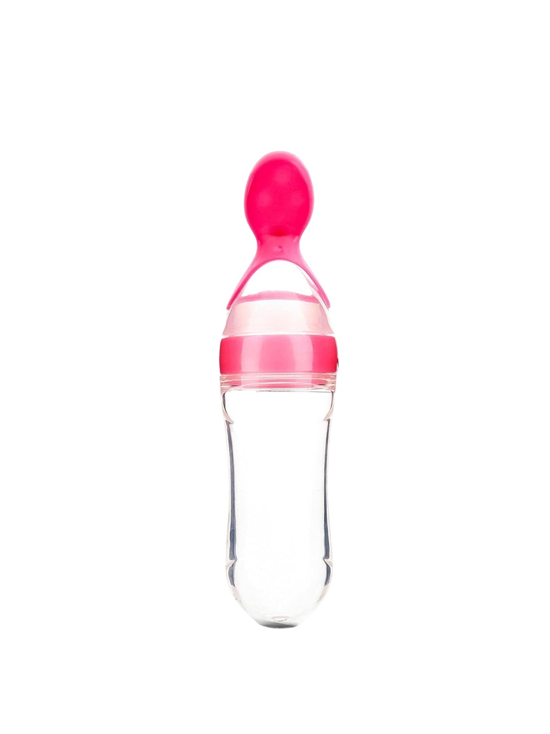 

Kritiu Pink & Transparent Silicone Food Feeder