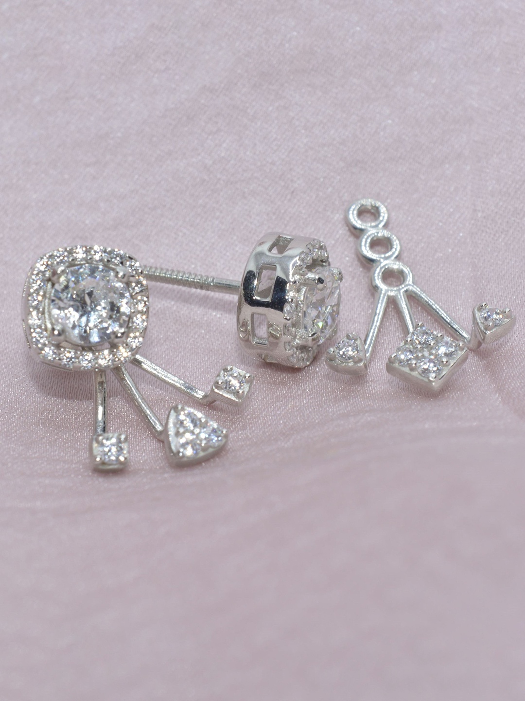 

Luxevogue Contemporary Studs Earrings, Rose gold