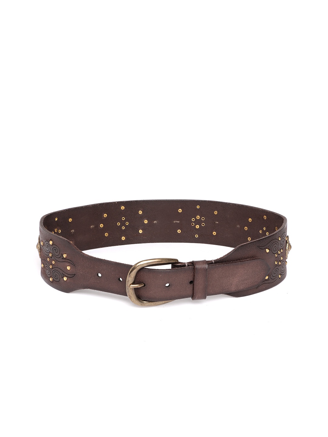 

ART N VINTAGE Women Leather Belt, Brown