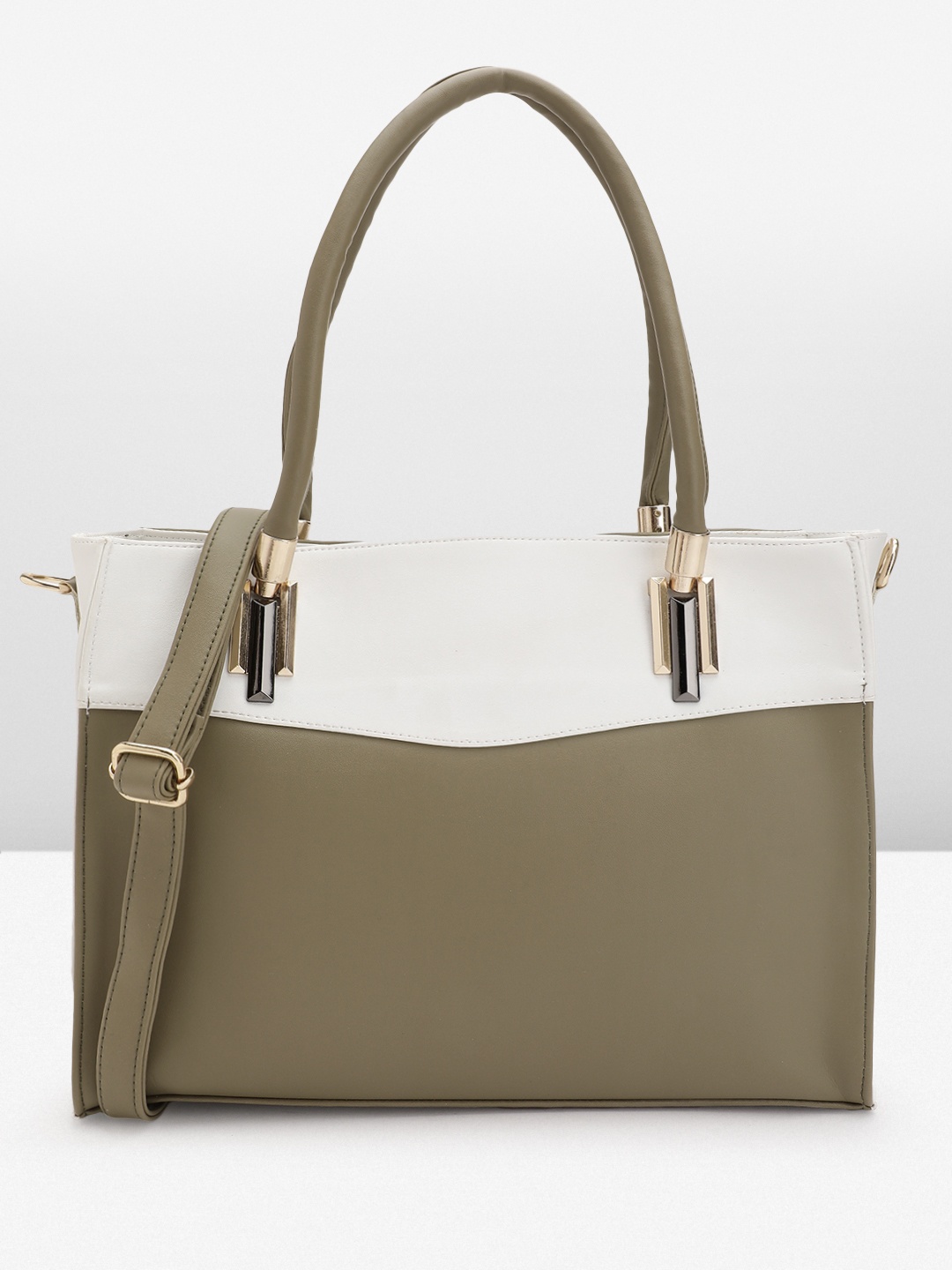 

Mast & Harbour Colourblocked Structured Handheld Bag, Olive