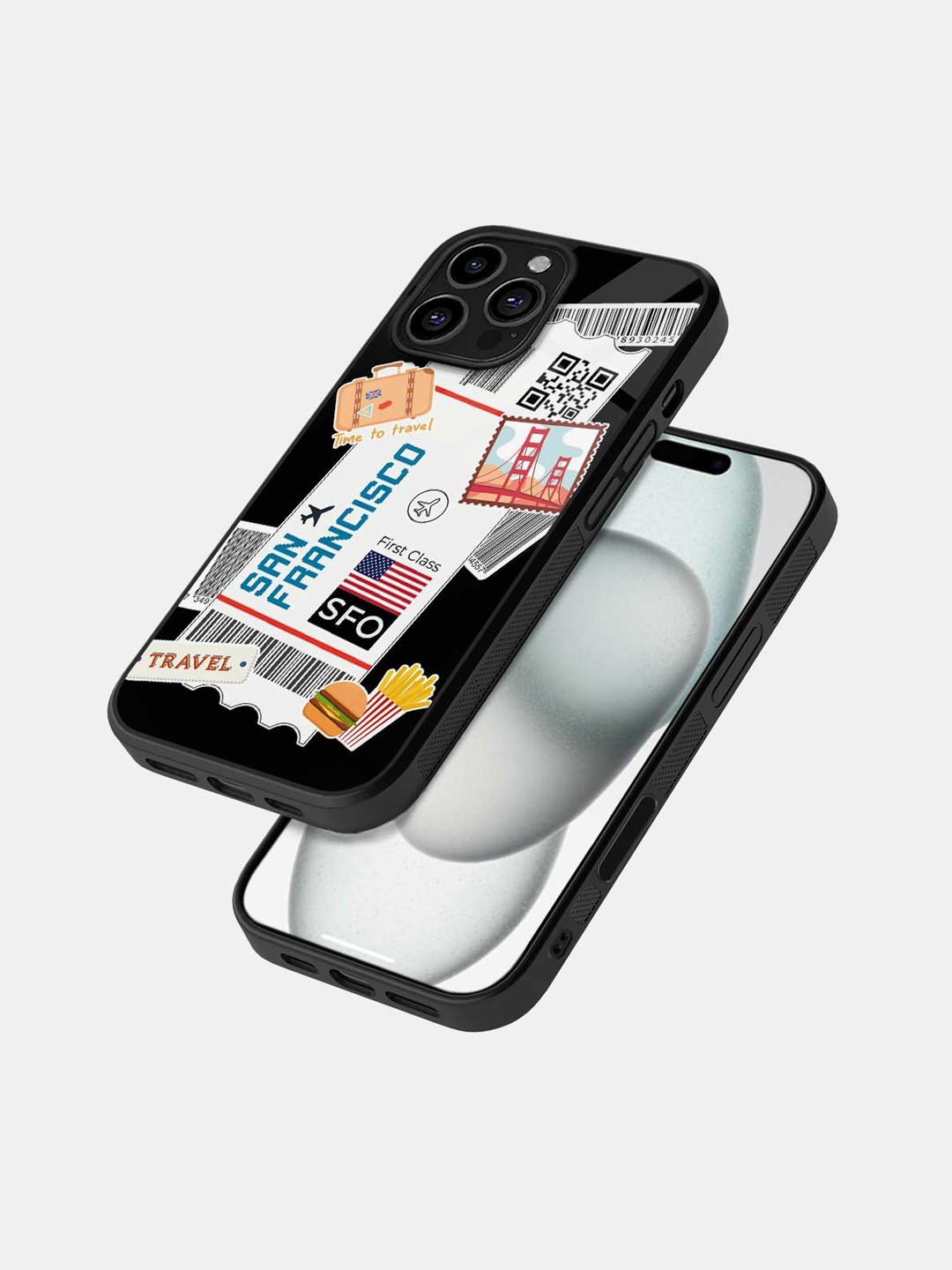 

macmerise Quirky Printed iPhone 16 Pro Max Bumper Case Mobile Accessories, Black