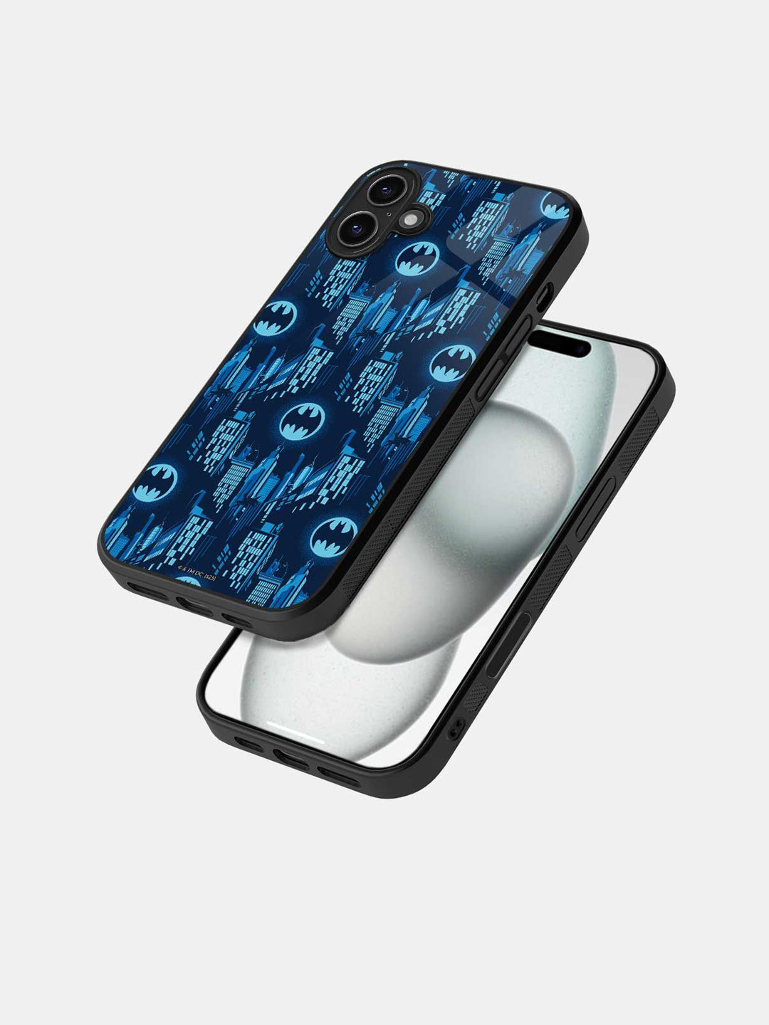 

macmerise Quirky Printed iPhone 16 Bumper Case Mobile Accessories, Black