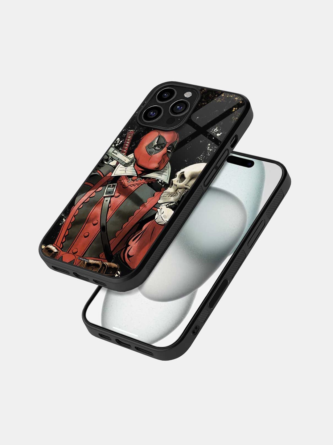 

macmerise Superhero Printed iPhone 16 Pro Back Case Mobile Accessories, Black