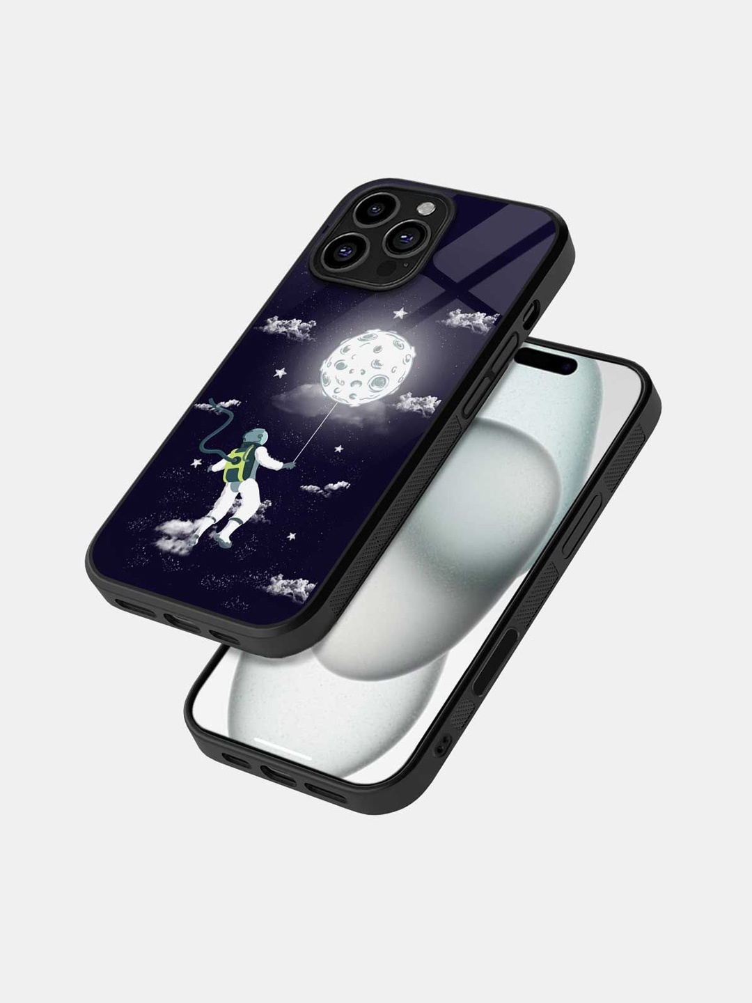 

macmerise Abstract Printed iPhone 16 Pro Max Bumper Case Mobile Accessories, Black