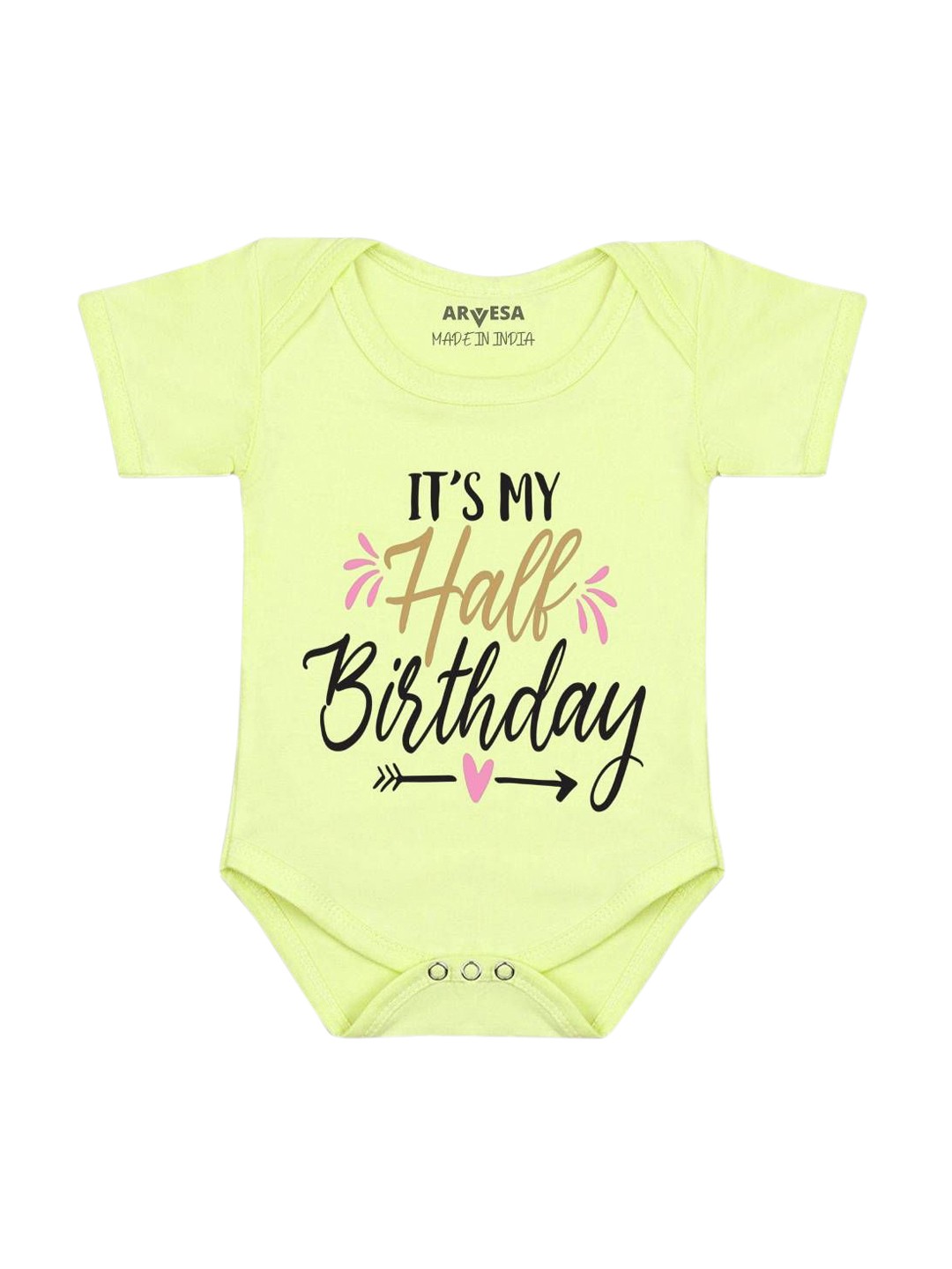

Arvesa Infants Printed Bodysuit, Yellow