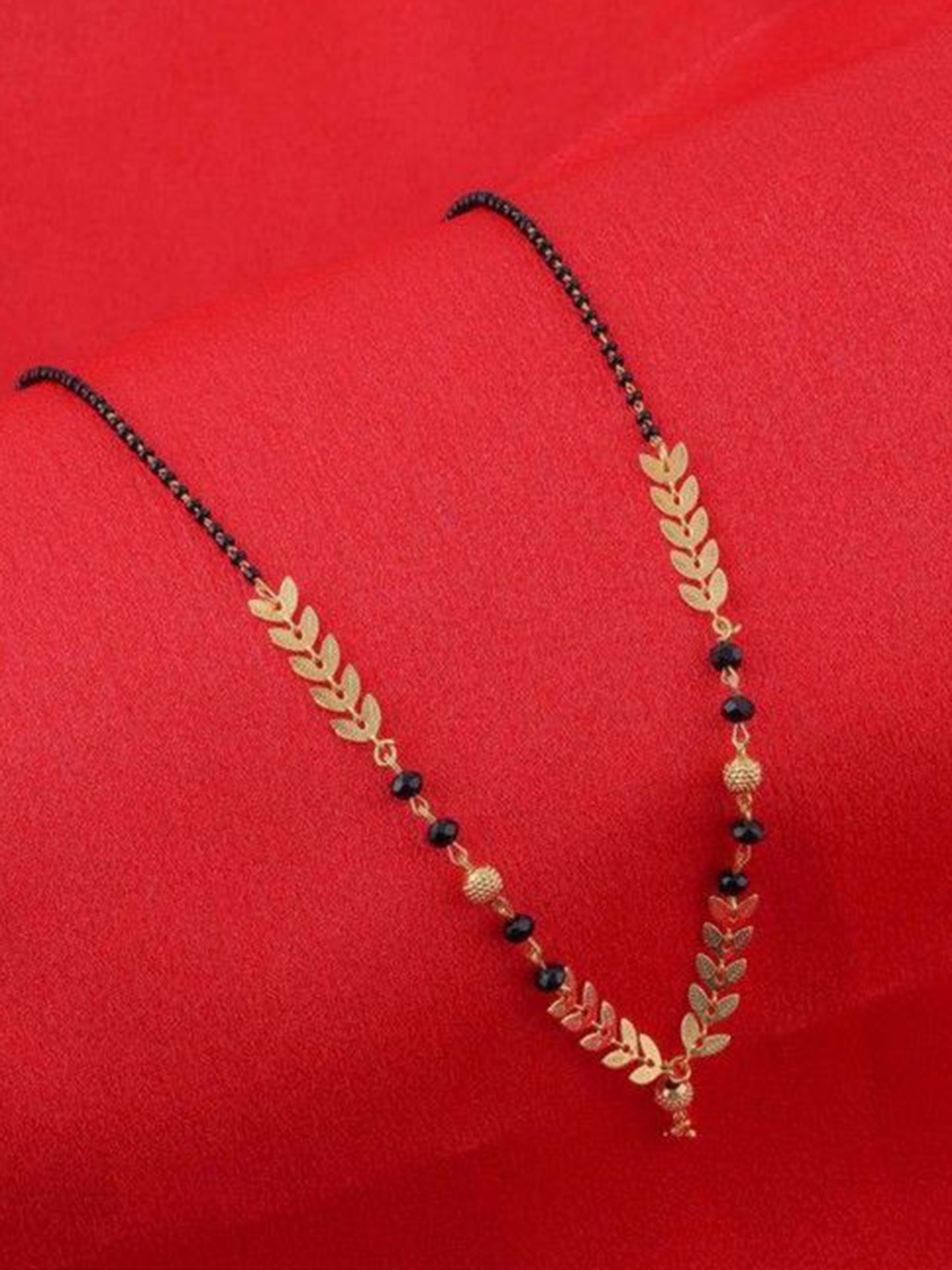 

Wynona Gold-Plated Artificial Beads Mangalsutra
