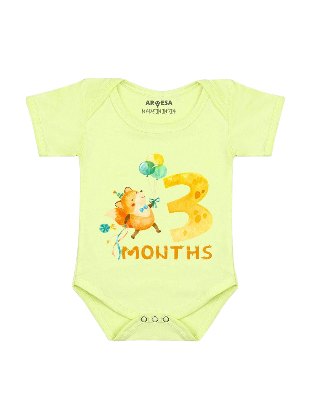 

Arvesa Infants Printed Body Suit, Yellow