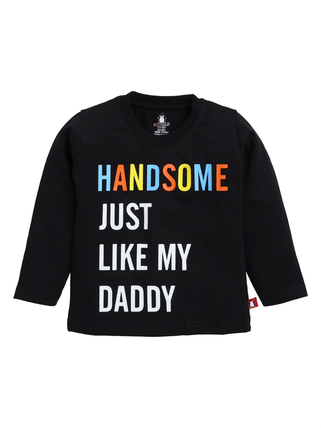 

CRAZYPENGUIN ELITE Boys Typography Printed Cotton T-shirt, Black