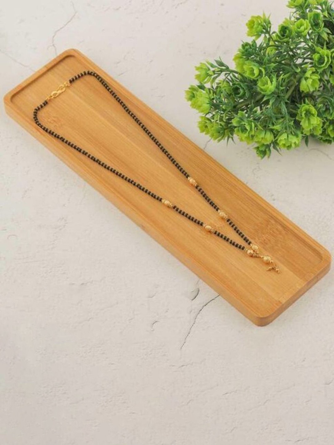 

Wynona Gold-Plated Artificial Stones and Beads Mangalsutra