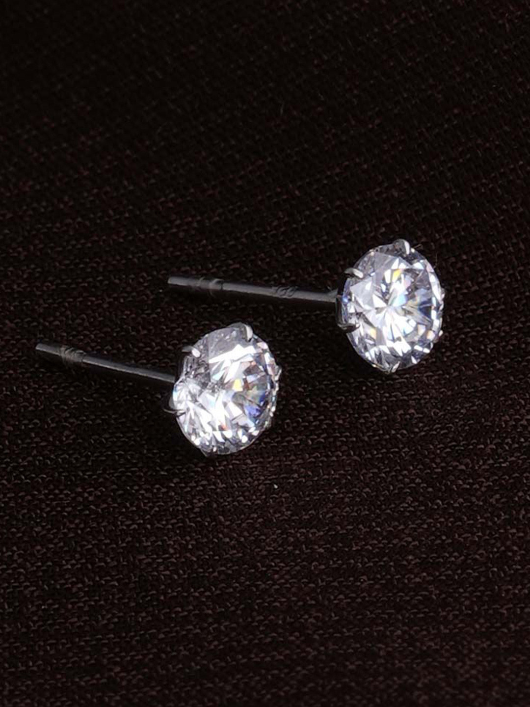 

PALMONAS Circular Studs Earrings, Silver